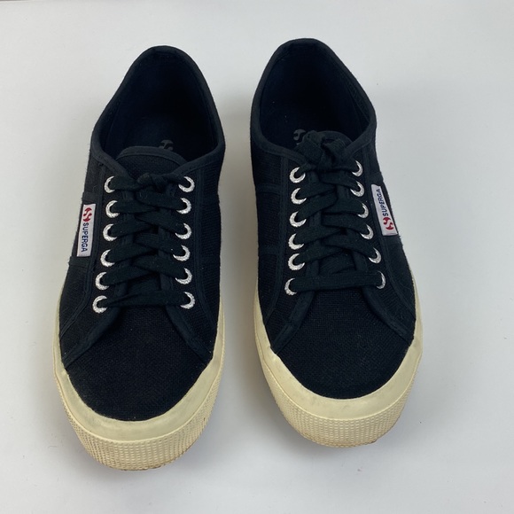 Superga Mens Sneakers Black Size 8.5 - Picture 4 of 16